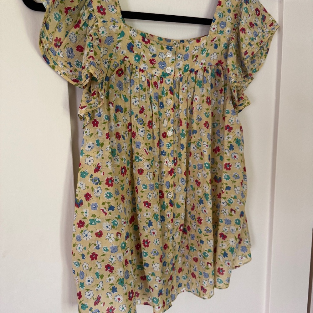 DOEN/ BELENE TOP -- TASHA GARDEN PRINT/ Size M